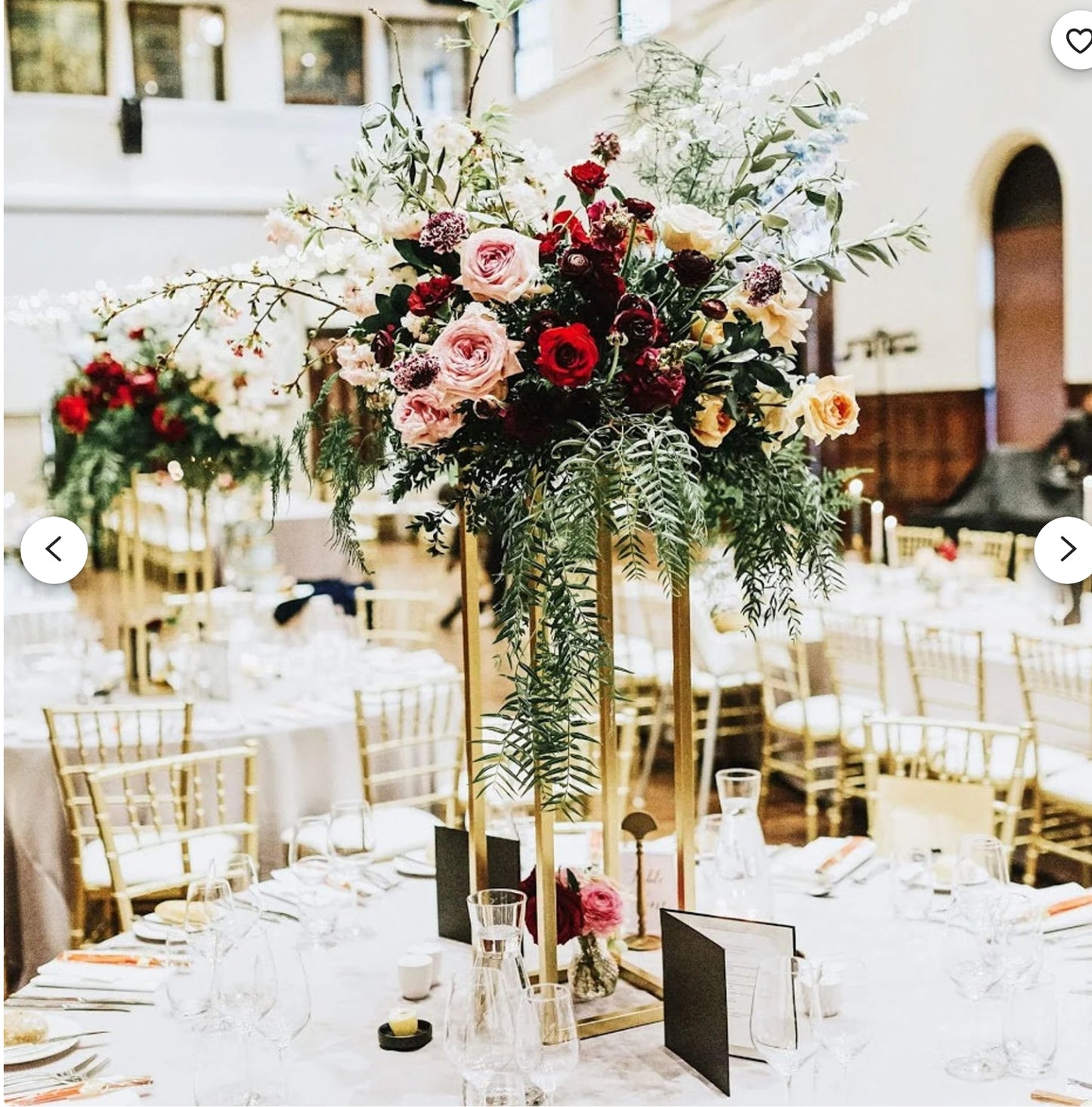 Gold centerpiece decoration - Rental