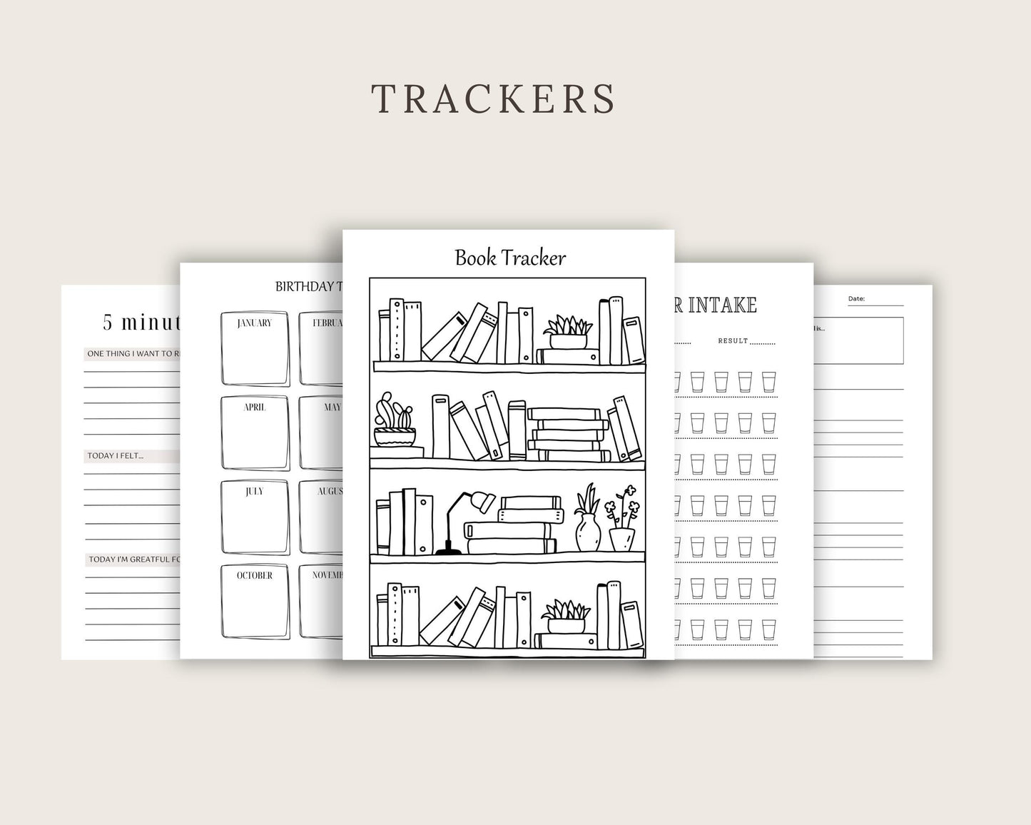 a book tracker with books on it