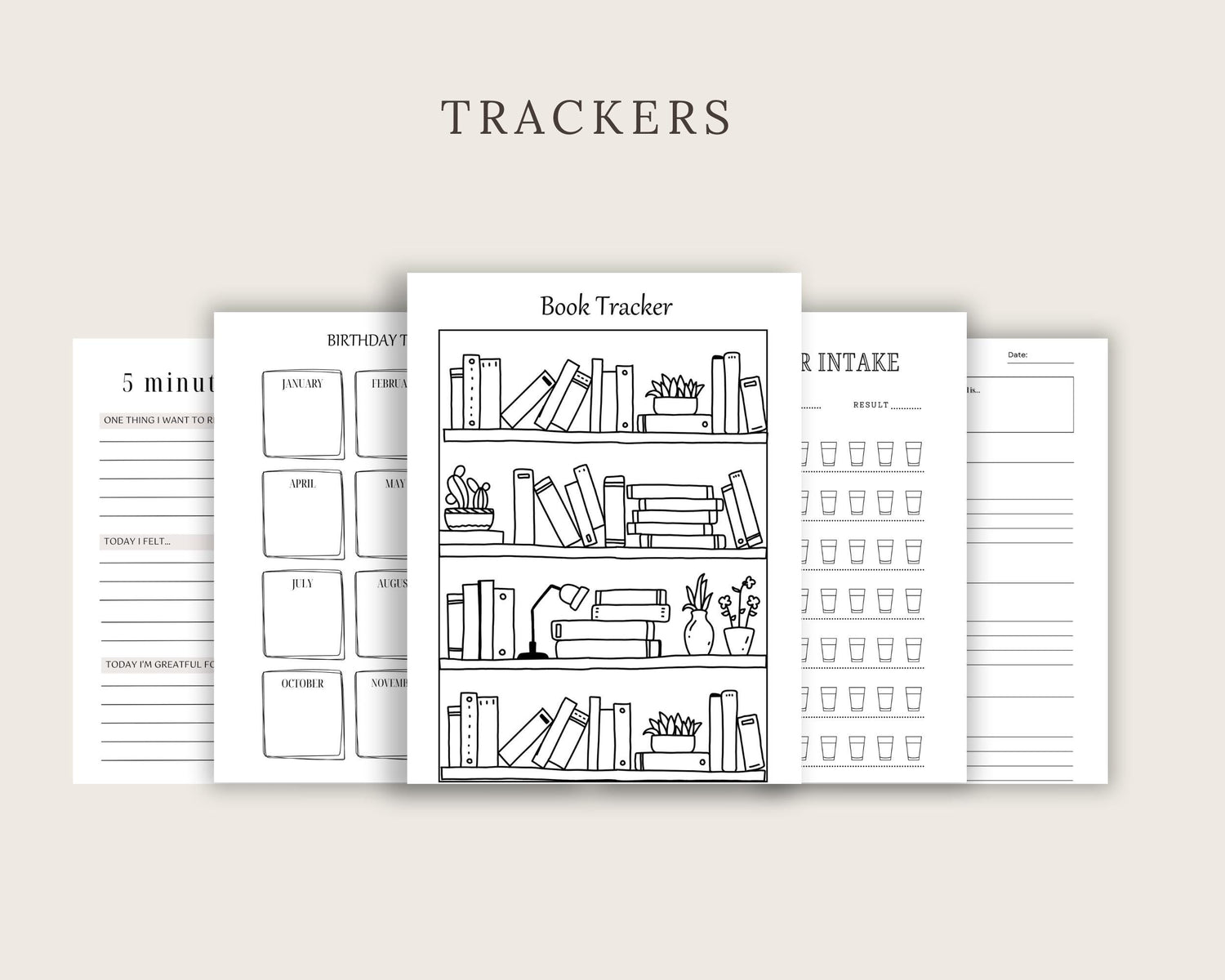 a book tracker with books on it