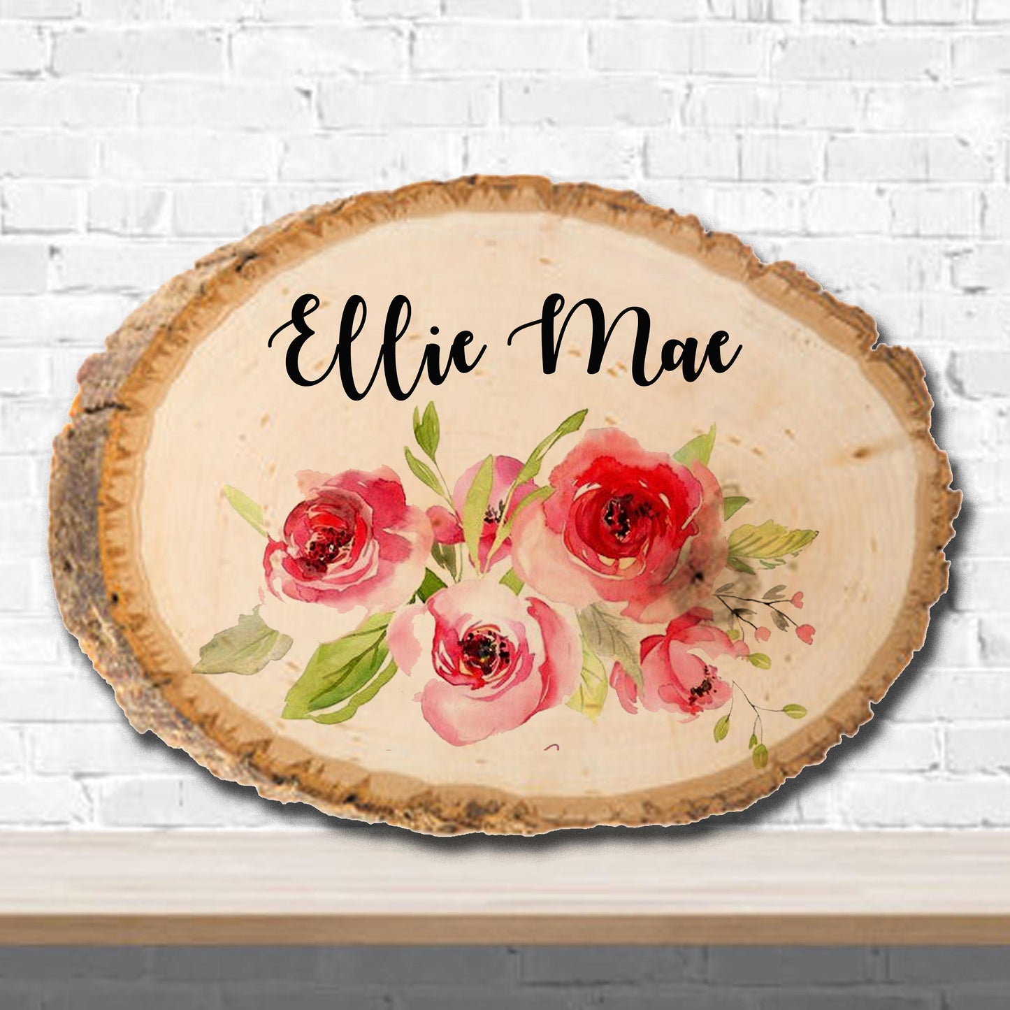 Personalized Floral Wall art, personalized nursery wall art, rustic wall decor, baby name sign, personalized tree art, personalized gift