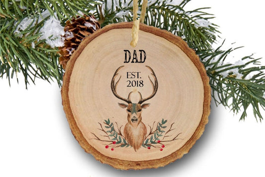 New Dad Ornament Pregnancy Announcement to Husband Baby Shower Gift Dad New Dad Gift Personalized Christmas Ornament Christmas Gift for Dad