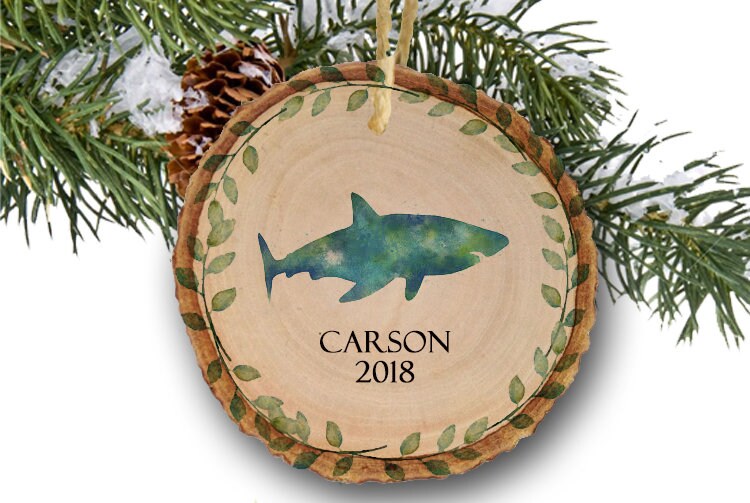 Boy's Shark Christmas Ornament,Boy's Christmas Ornament,Shark,Nautical Ornament,Christmas ornament,Baby's first Christmas