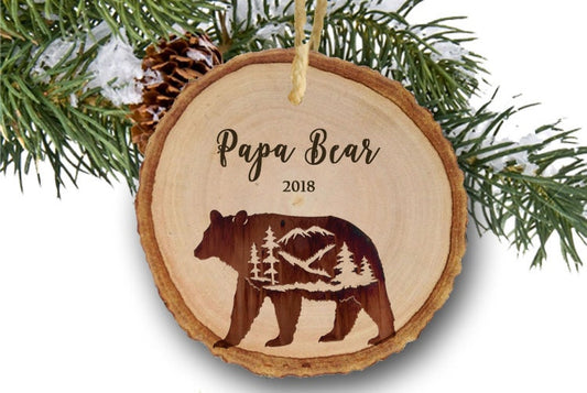 Papa Bear, Papa Bear Ornament, Papa Ornament, Papa Bear Gift, Papa, New Dad Gift, Papa Birthday Gift, Dad Birthday Gift, Gift for Dad