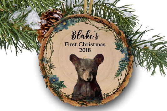 baby's first Christmas ornament / Christmas ornament / first Christmas / baby ornament / baby bear ornament / bear ornament / baby bear