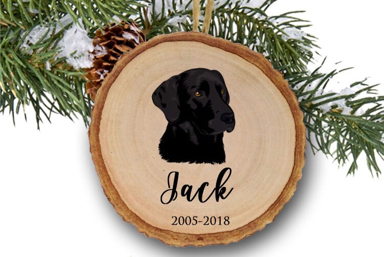 Black lab ornament, Dog lover gift, Wooden ornament, Custom ornament, Christmas ornament