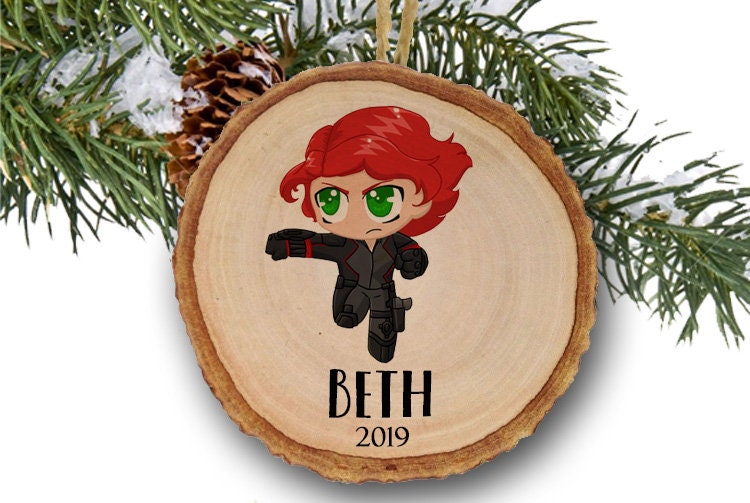 Personalized Christmas ornaments, Black Widow , Superheroes, Toy, Name Ornament, Personalized Name Ornament, Black Widow Christmas ornaments