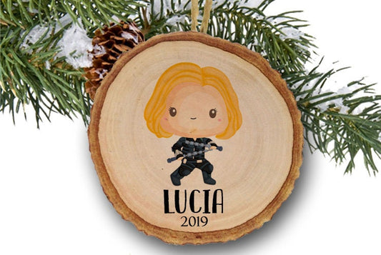 Personalized Christmas ornaments, Black Widow, Blonde Hair, Superheroes, Toy, Name Ornament, Personalized Name Ornament