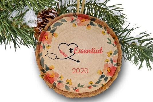 Essential nurse gift, nurselife, Covid Christmas ornament, Covid inspiration, Covid Gift, Virus ornament, Covid quotes, 2020 ornament