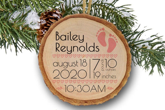 Personalized Birth Stats Ornament, Baby's First Christmas Ornament, First Christmas Ornament, Baby Birth Stats Ornament, Baby Name Ornament