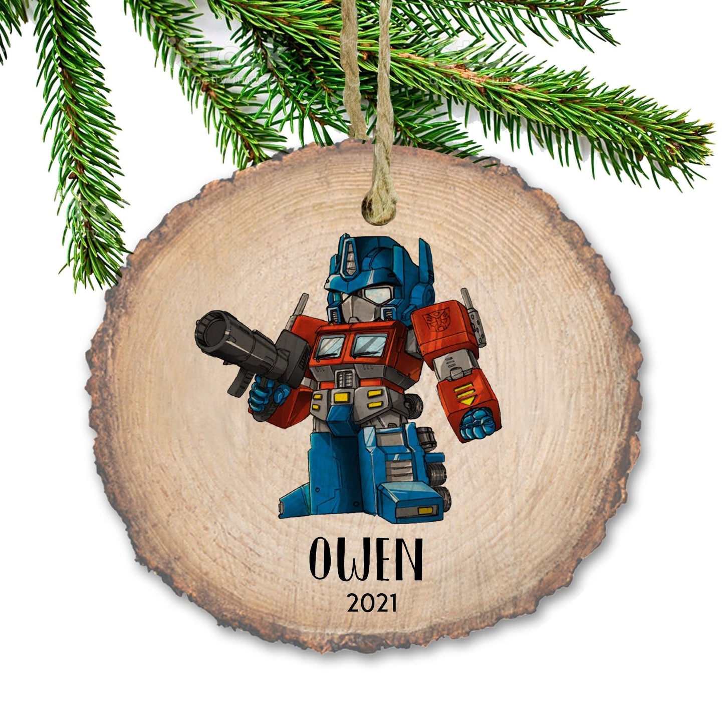 Personalized Christmas ornaments, Optimus inspired ornament, Name Ornament, Personalized Ornament, Toys, ornament