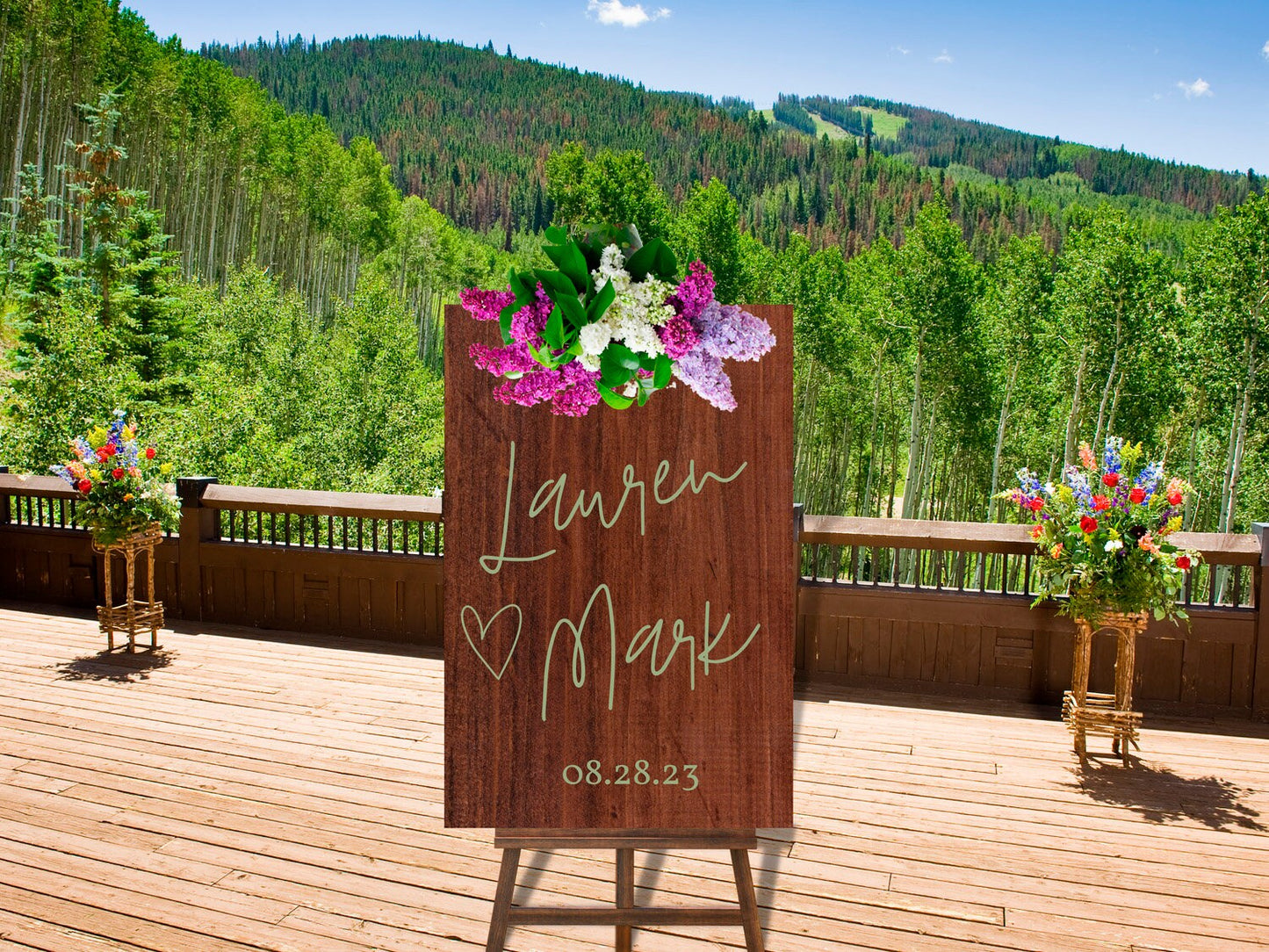 Wedding Welcome sign, Wedding decor sign, Custom Personalized sign, laser engraved and painted, Many colors available