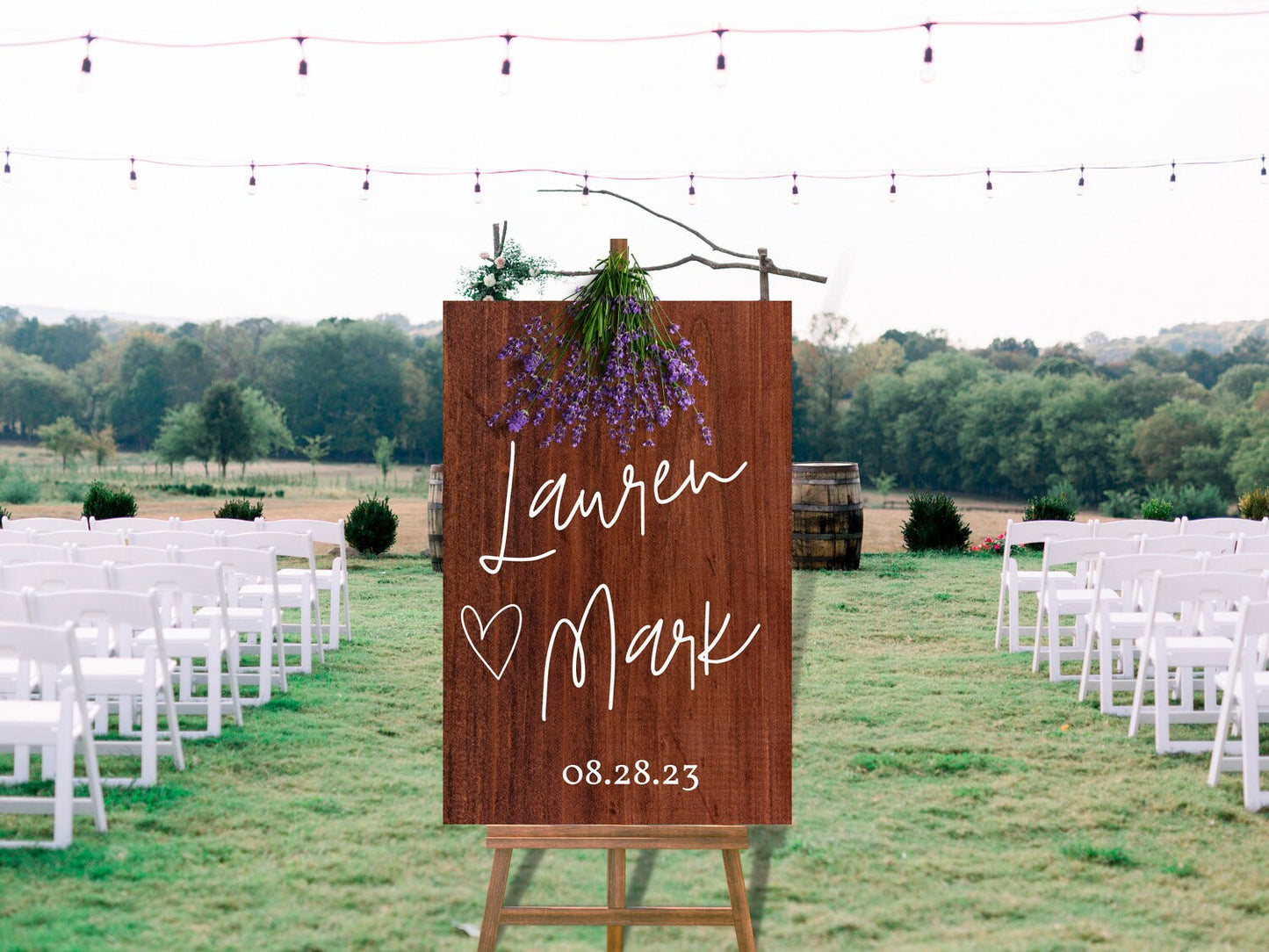 Wedding Welcome sign, Wedding decor sign, Custom Personalized sign, laser engraved and painted, Many colors available