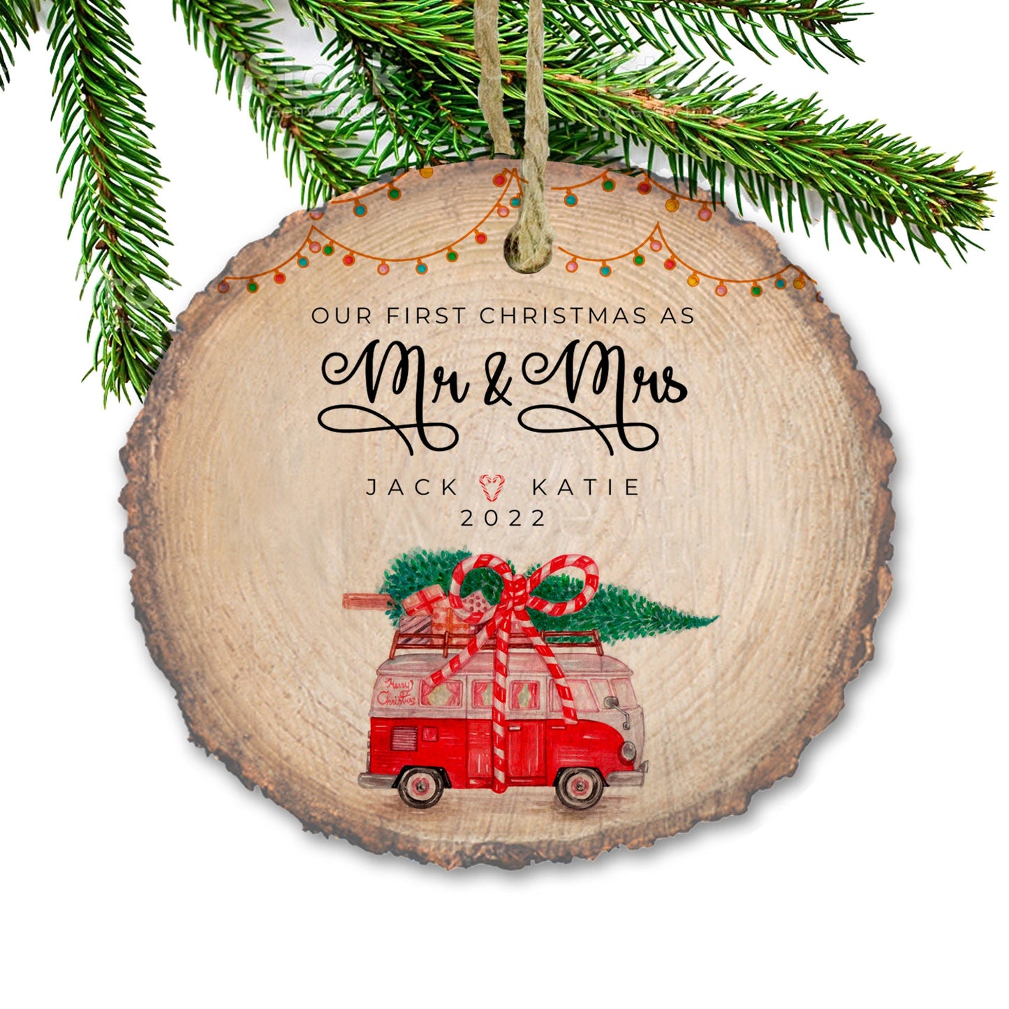 Our First Christmas married ornament 2022, just married, newlywed keepsake, Custom Wedding gift for couples