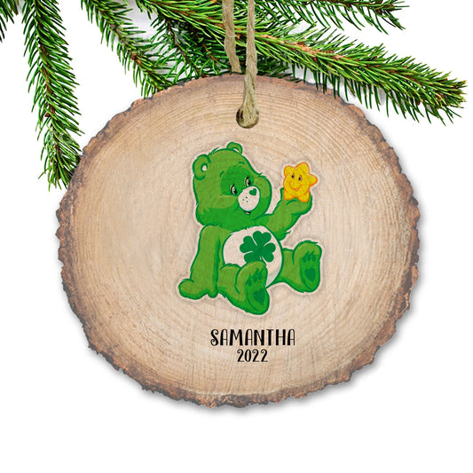 Care Bears Ornament, Funshine Bear, Baby's First Christmas, Christmas ornament, Custom ornament, Name ornament, Wooden ornament