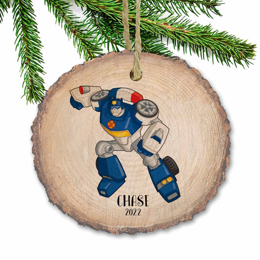 Personalized Christmas ornaments, Chase inspired ornament, Name Ornament, Personalized Ornament, Toys, Transformer inspired ornament