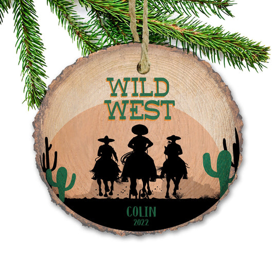 Cowboy ornament, Personalized Christmas ornament, Custom ornament, cowboy on horse, wooden